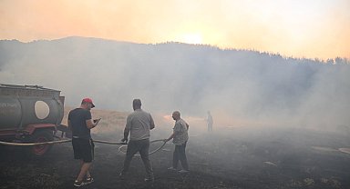 Uşak'ta orman yangını 2'nci gününde