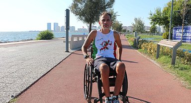 Yaşlı kadına yardım etmek isterken boynu kırılan omurilik felçlisi Okan'ın Amsterdam maratonu hedefi