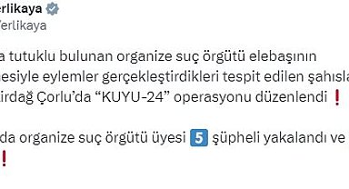 'Kuyu-24' operasyonunda 5 tutuklama