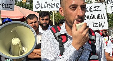 Adana'da motosikletli kuryeler eylem yaptı