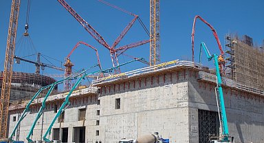 Akkuyu NGS'nin türbin tesisi temeline beton dökme işlemi tamamlandı