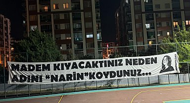 Altay taraftarından "Narin" pankartı