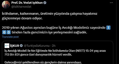 Bakan Işıkhan: 100 binden fazla gencimizin işe yerleşmesini sağladık