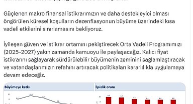 Bakan Şimşek: Büyümede dengelenme başladı