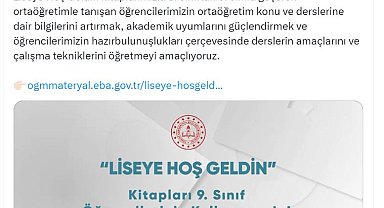 Bakan Tekin: 'Liseye Hoş Geldin' kitaplarımızı erişime açtık