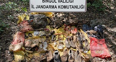 Bingöl'de PKK'lıların kullandığı depoda yaşam malzemesi ele geçirildi