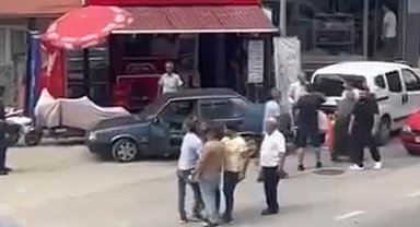 Bursa'da, park yeri kavgası kamerada