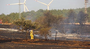 Çanakkale'de tarım arazisinde yangın; kontrol altında