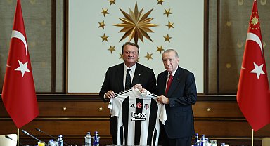Cumhurbaşkanı Erdoğan, Beşiktaş yönetim kurulunu ve sporcuları kabul etti