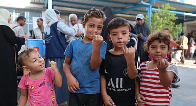 DSÖ: Gazze'de 446 binden fazla çocuk aşı oldu