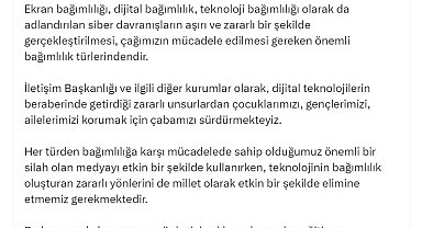İletişim Başkanı Altun: Teknolojinin bağımlılık oluşturan zararlı yönlerini elimine etmeliyiz