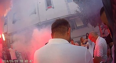 İstanbul- Avcılar'da meşale gelinin duvağına düştü; gelin yanmaktan son anda kurtuldu