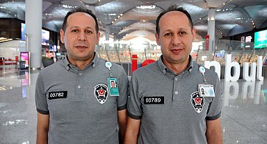 İstanbul - İstanbul Havalimanı'nda yolcuları şaşırtan ikiz güvenlikler
