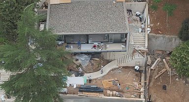 İstanbul- Vaniköy'deki kaçak yapıların yıkımı başladı Havadan görüntülerle