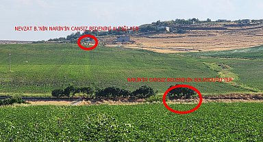 İtirafçının kırmızı otomobili, Narin'in bulunduğu dere yakınında 50 dakika kalmış