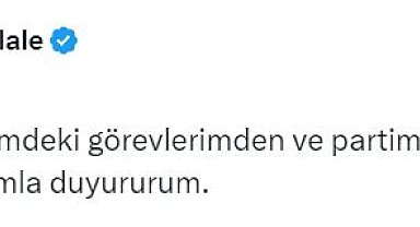 İYİ Partili Özlale, partisinden istifa etti