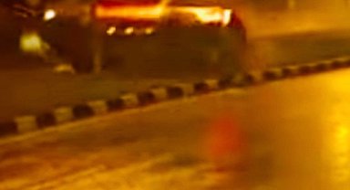 Kamyonetin virajda takla attığı kaza kamerada; 1 yaralı