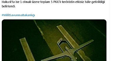 MSB: 5 PKK'lı terörist etkisiz hale getirildi