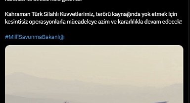 MSB: Irak'ın kuzeyinde 5 terörist etkisiz hale getirildi