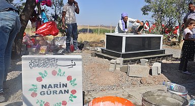 Narin'in mezarı yapıldı; başucuna Türk bayrağı dikilecek
