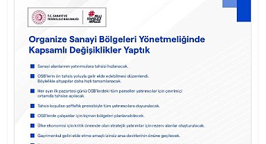 OSB yönetmeliğinde kapsamlı değişiklik