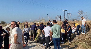Otomobil yoldan çıkarak takla attı: 5 yaralı