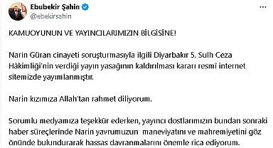RTÜK Başkanı Şahin: Narin Güran cinayeti soruşturmasındaki yayın yasağı kaldırıldı