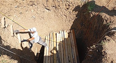 Samsun'da su kuyusu kazısında göçük; 2 işçi toprak altında