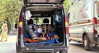 Spiralle ayağını kesti