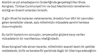 TBMM Başkanı Kurtulmuş'tan 'Sivas Kongresi' mesajı