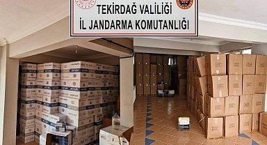 Tekirdağ'da, 3 ton tütün, 1 milyon 600 bin makaron ele geçirildi