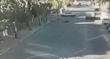 Tokat'ta motosiklet sürücüsünün öldüğü kaza kamerada