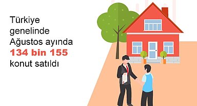 TÜİK: Ağustosta 134 bin 155 konut satıldı