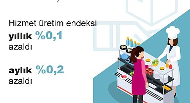TÜİK: Hizmet üretimi yıllık yüzde 0,1 arttı