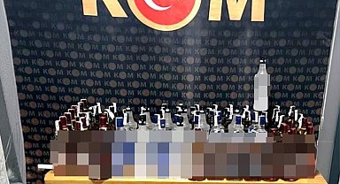 Yalova'da 150 şişe kaçak içki ele geçirildi