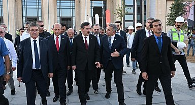 Yılmaz, KKTC Cumhurbaşkanlığı ve Cumhuriyet Meclisi inşaatlarını gezdi