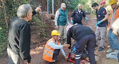 Bursa'da elektrik direğinden düşen işçi ağır yaralandı