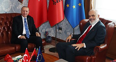 Cumhurbaşkanı Erdoğan, Arnavutluk Başbakanı Rama ile bir araya geldi