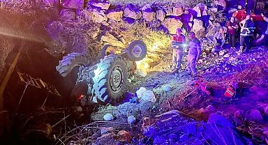 Gaziantep'te traktör şarampole devrildi: 1 ölü, 1 yaralı