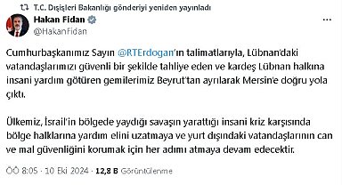 Lübnan'daki Türk vatandaşlarını tahliye eden gemiler, Beyrut'tan ayrıldı