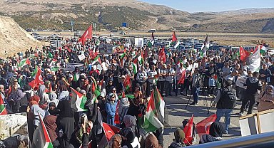 Malatya'da Kürecik NATO Radar Üssü'nde İsrail protestosu