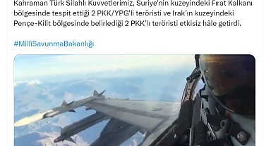 MSB: 4 terörist etkisiz hale getirildi