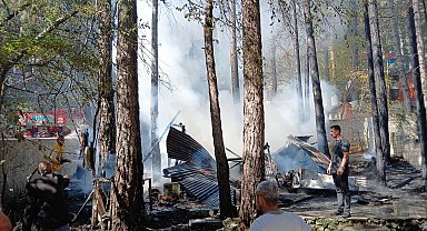 Osmaniye'de yayla evi, yangında küle döndü