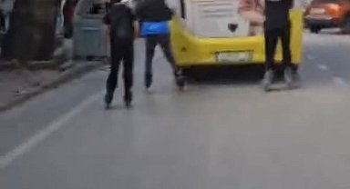 Patenli gençlerin trafikteki tehlikeli yolculuğu