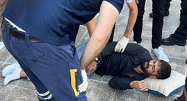 Polisi görünce balkondan atlayan firari hükümlü yaralandı