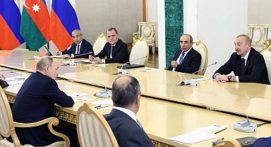 Putin, Azerbaycan Cumhurbaşkanı Aliyev ile görüştü