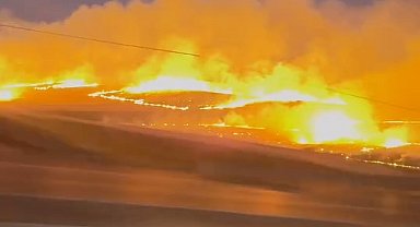 Siirt'te anız yangını; 8 bin dönümlük alan yandı