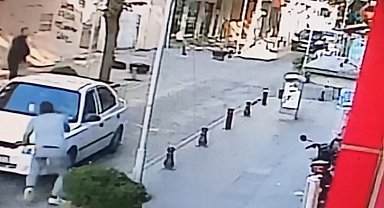 Sokakta bir kişiyi pompalı tüfekle yaralayan saldırganın kaçış anı kamerada