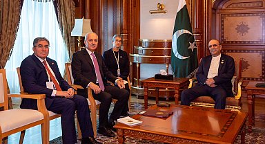 TBMM Başkanı Kurtulmuş, Pakistan Cumhurbaşkanı Zardari ile bir araya geldi