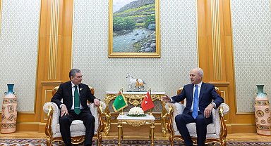 TBMM Başkanı Kurtulmuş, Türkmenistan Milli Lideri Berdimuhammedov ile bir araya geldi